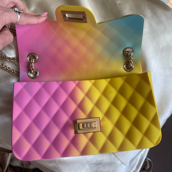 Rubber Neon Gradient Quilted Chain Bag - Picture 8 of 11